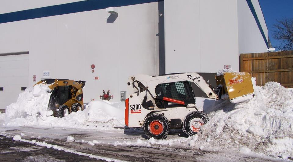 Snow removal with bobcats